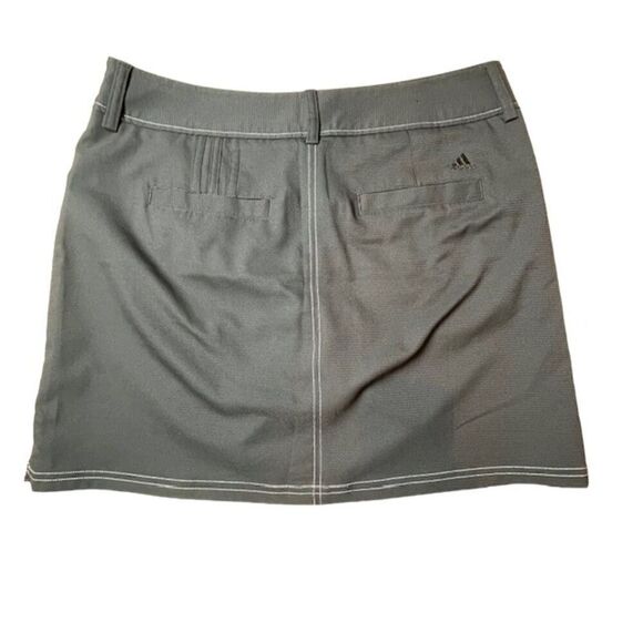 Adidas ClimaCool Women's Skort Dark Gray Contrasting White Stitching Size 8 - Picture 5 of 10